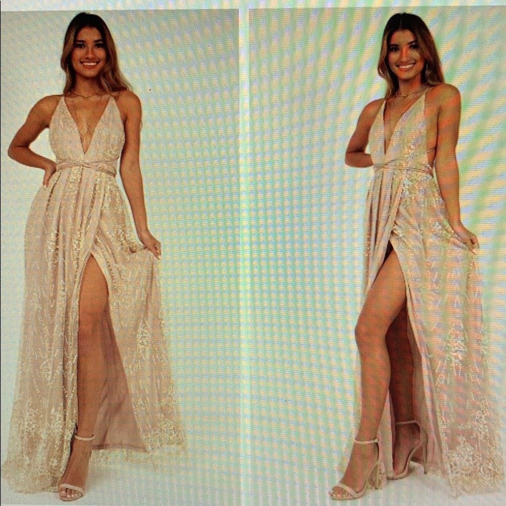 Prom dress gold